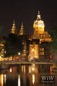 Amsterdam Night Saint Nicholas basilica amsterdambynight